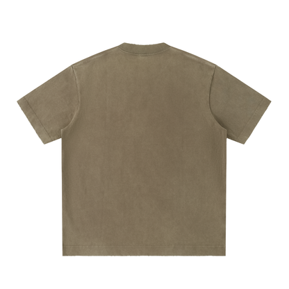 Heavyweight Vintage Washed Frayed T-Shirt