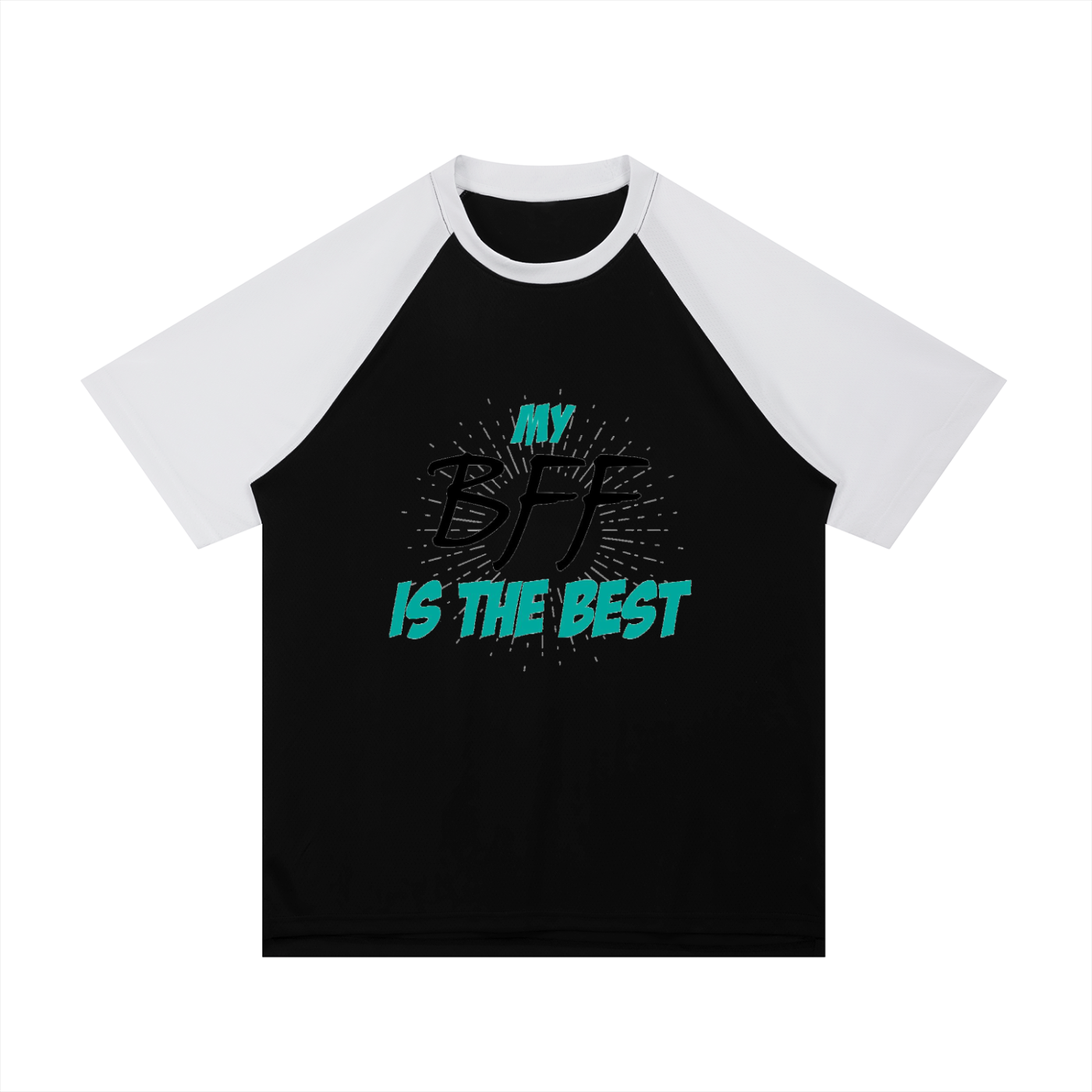 Contrast Raglan Sleeve Mesh T-Shirt