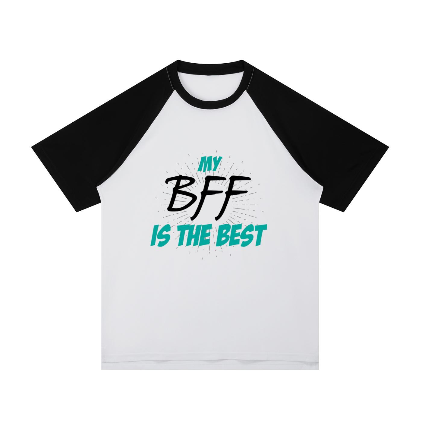 Contrast Raglan Sleeve Mesh T-Shirt