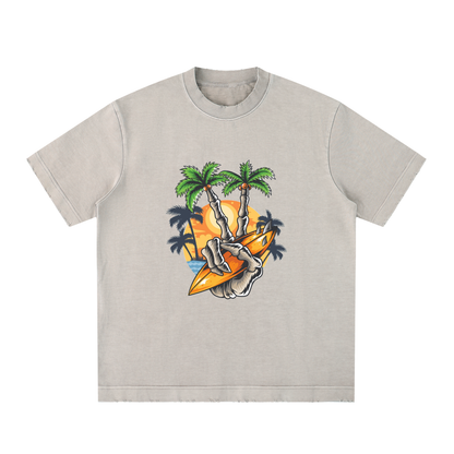 Heavyweight Vintage Washed Frayed T-Shirt