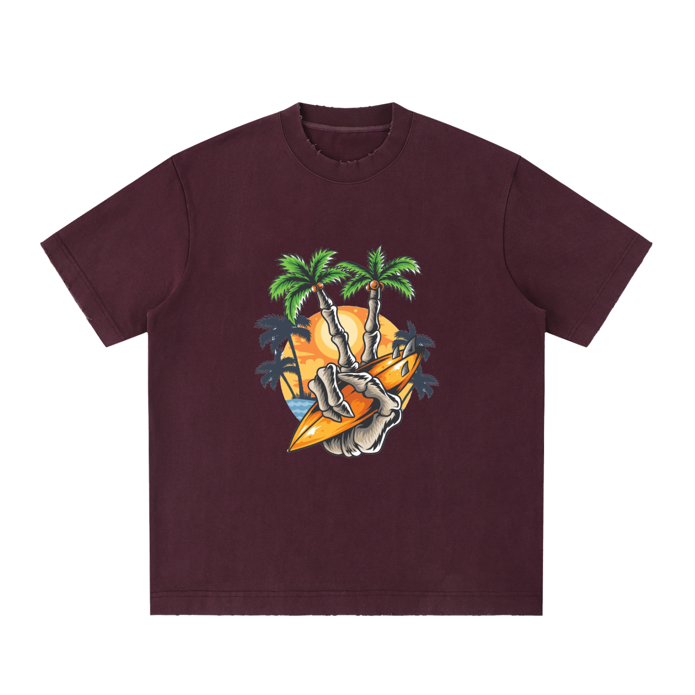 Heavyweight Vintage Washed Frayed T-Shirt