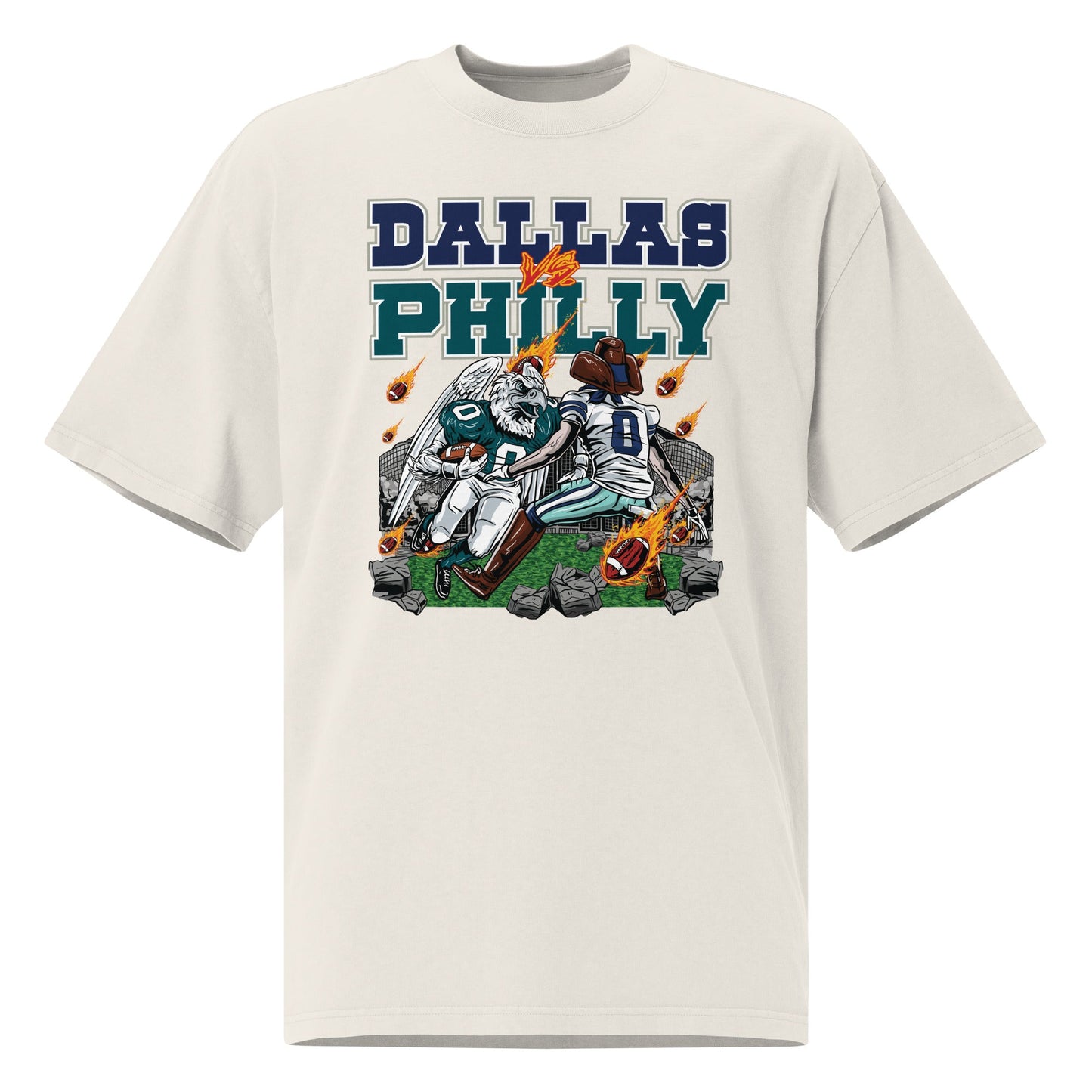 Cowboys vs Eagles "Rivalry" White T-Shirt